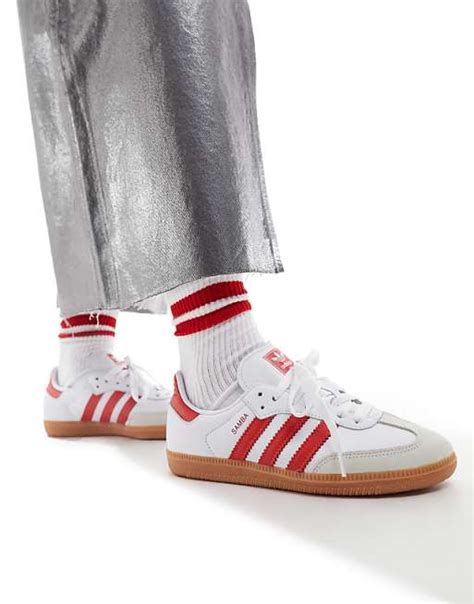 adidas samba weiß rot damen